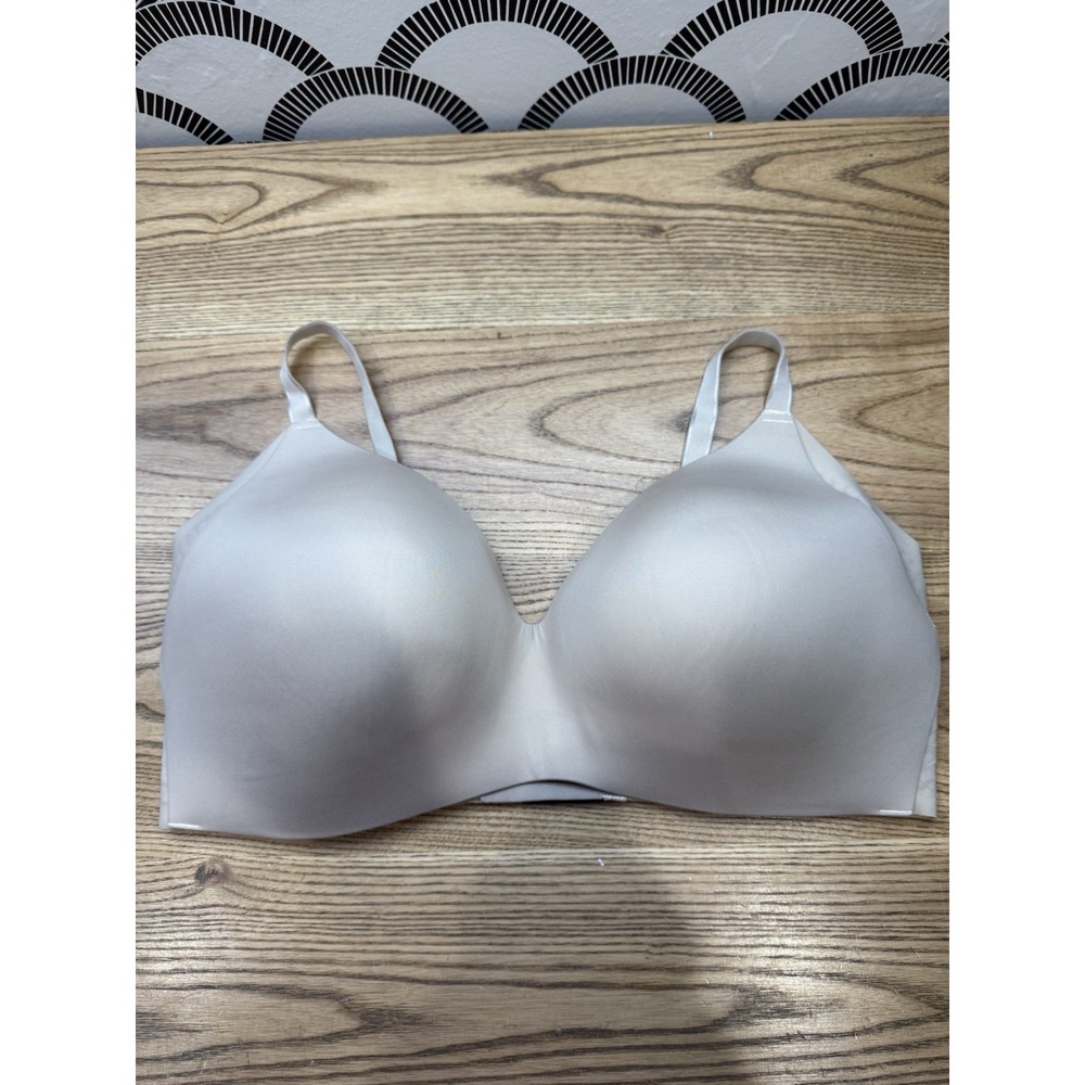 KNIX‎ Bra WING WOMAN T-shirt Contour Smooth Molded Wireless Beige Comfort Size 8